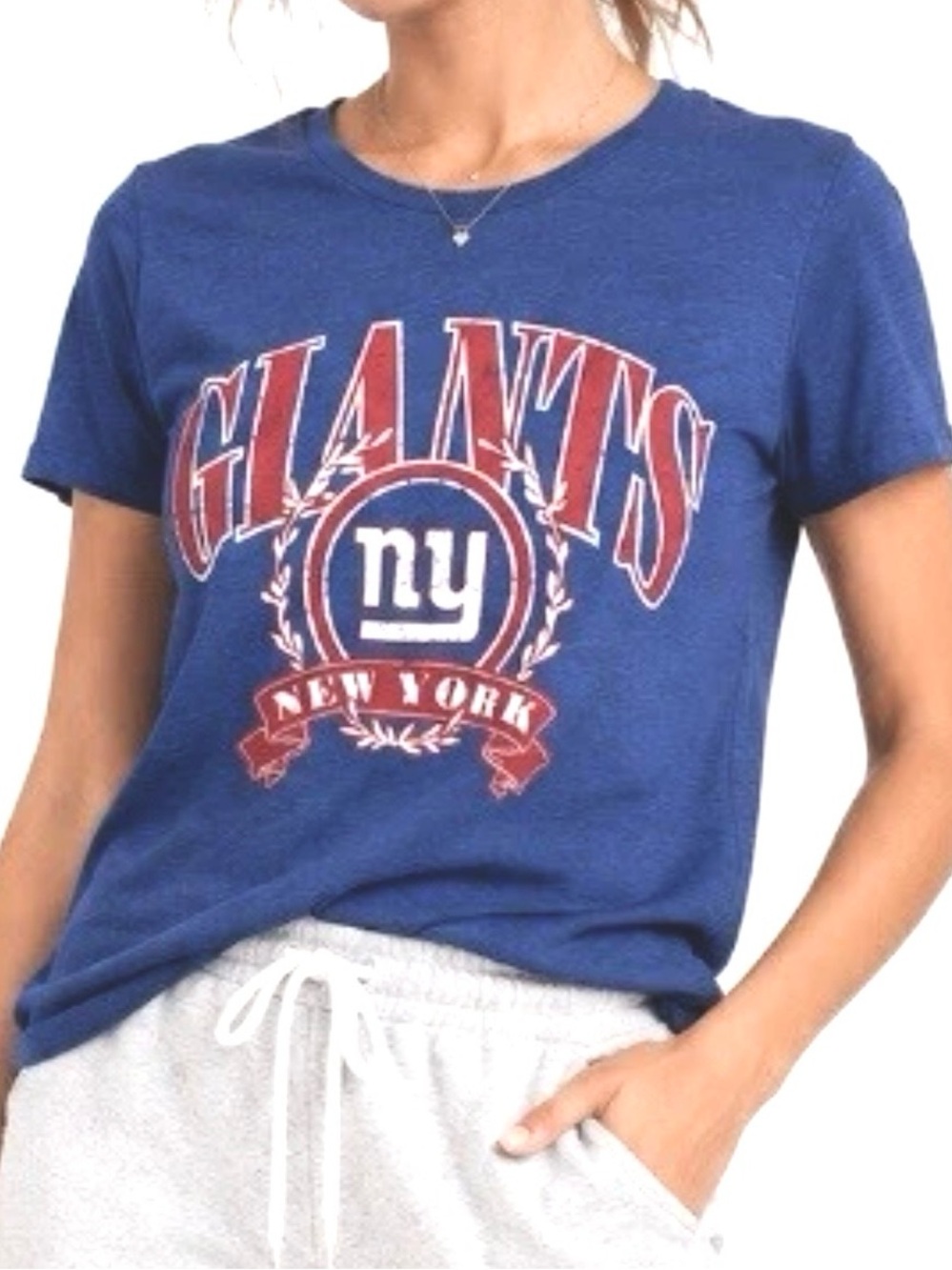 Woman's New York Giants NFL Blue Graphic Tee
